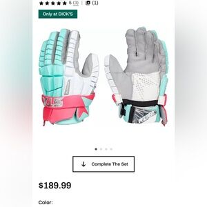 STX Men's Surgeon RZR 2 Lacrosse Gloves - MiAmi Vice EdiTion!!!  Instant aura